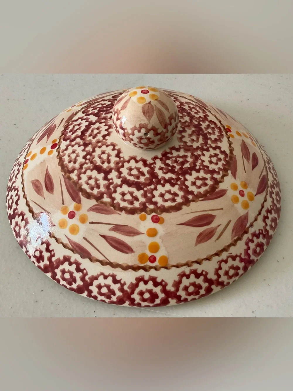 VTG Temp-Tations by Tara Old World Cranberry Red Casserole Dish with Lid - 1 Qt